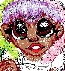 Unifinshed MS paint doodle of one of my dolls i have IRL :3